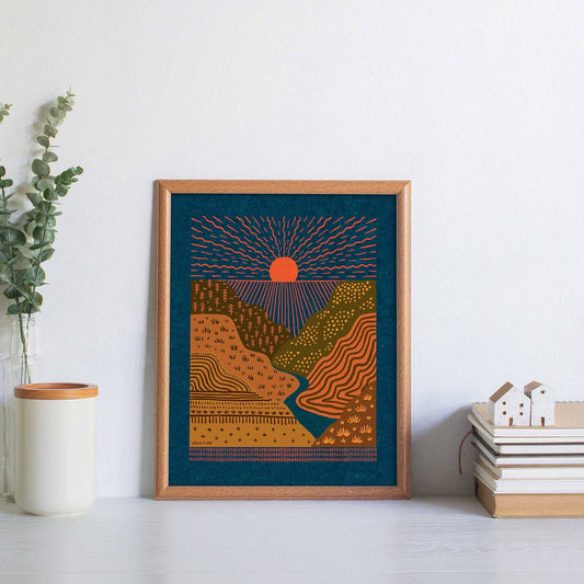 Sun Over Valley: 8x10