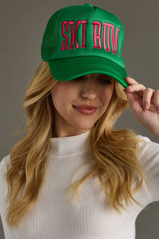 Green Ski Bum Trucker Hat