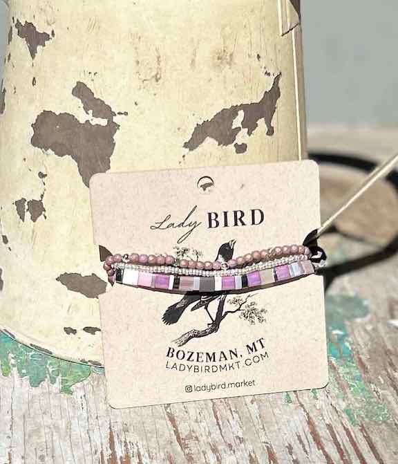 Mellow Mixed Pinks Tila Bead Stacked Wrap Bracelet Set
