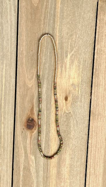 Unakite Stretchy Boho Gemstone Necklace