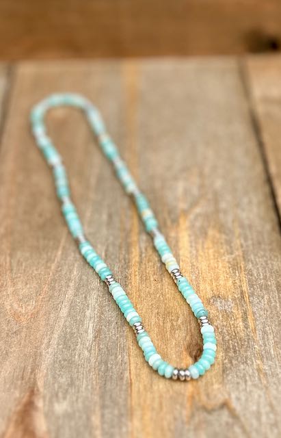 Amazonite Stretchy Boho Gemstone Necklace