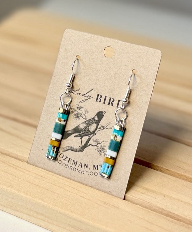 Wild at Heart Tila Bead Dangle Earrings | Handmade Boho Jewelry