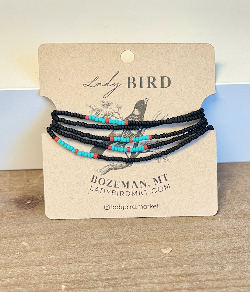 Santa Fe Nights Boho-Style Beaded Wrap Bracelet or Necklace