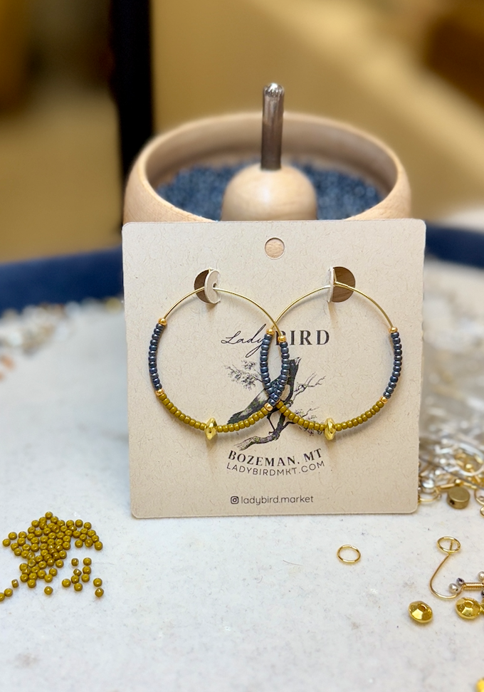 Beaded Hoop Earrings