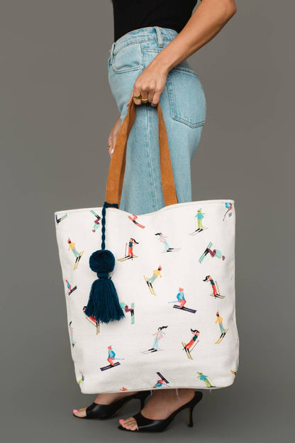 Skiing People Tote