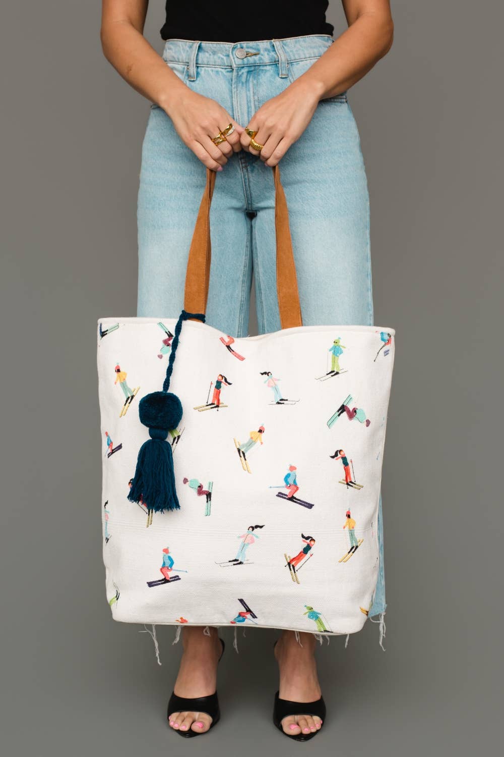 Skiing People Tote