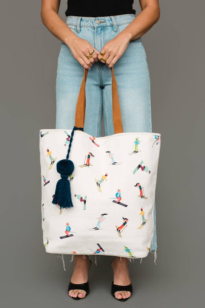 Skiing People Tote