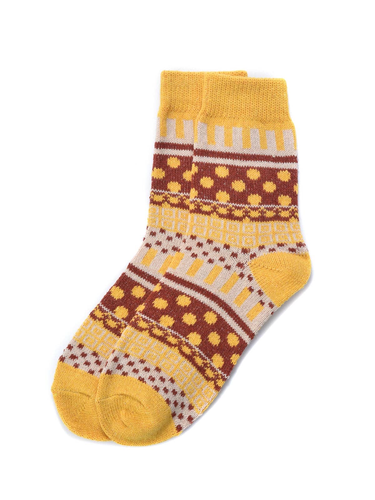 Rufia - 5 Pairs Bohemian Wool-Blend Socks Set: 7028 / ONE SIZE