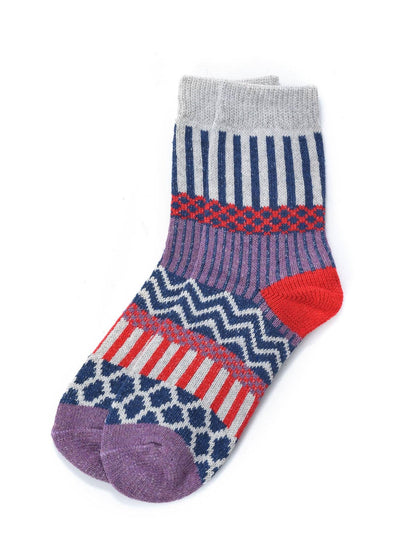 Rufia - 5 Pairs Bohemian Wool-Blend Socks Set: 7028 / ONE SIZE