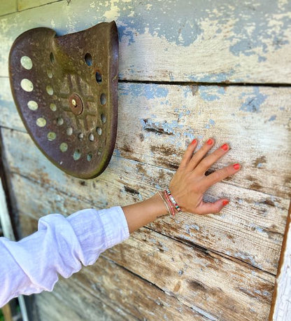 Funky Harvest- Hued Boho Tila Bead Stacked Bracelet Set