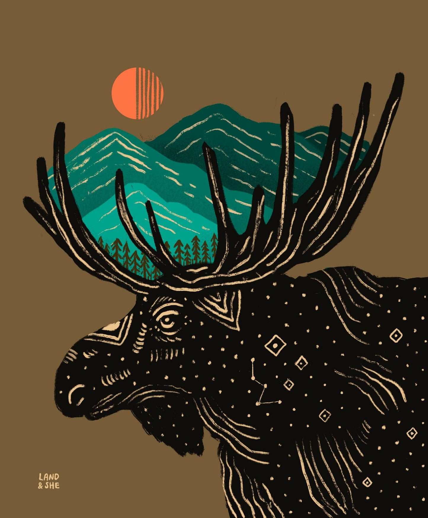 Midnight Moose: 8x10