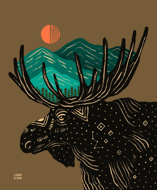 Midnight Moose: 8x10