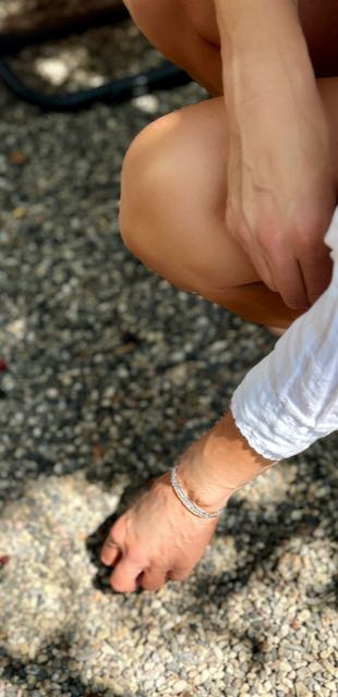 Light Blue Zircon with Gold or Silver Stretchy Gemstone Wrap Bracelet