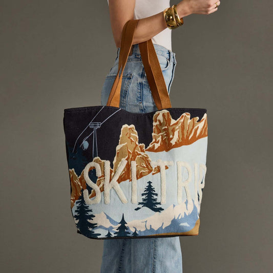 Dk. Blue Ski Trip Scene Tote
