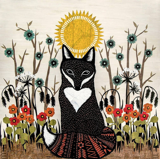 Vulpes Vulpes - 8 x 8 inch Cut Paper Art Print