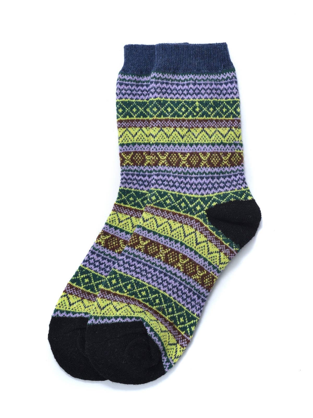 Rufia - 5 Pairs Bohemian Style Wool-Blend Socks
