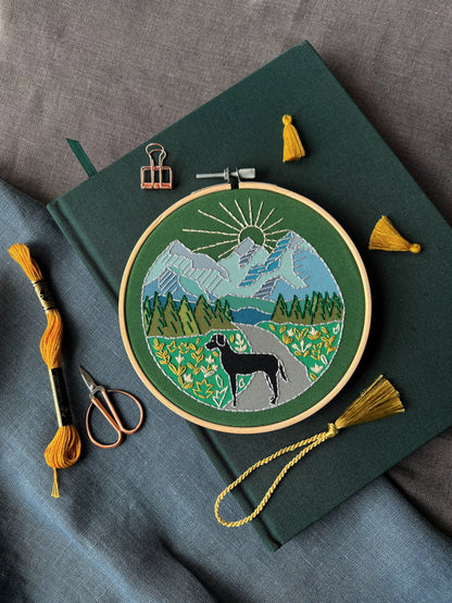 Trail Dog Embroidery Kit