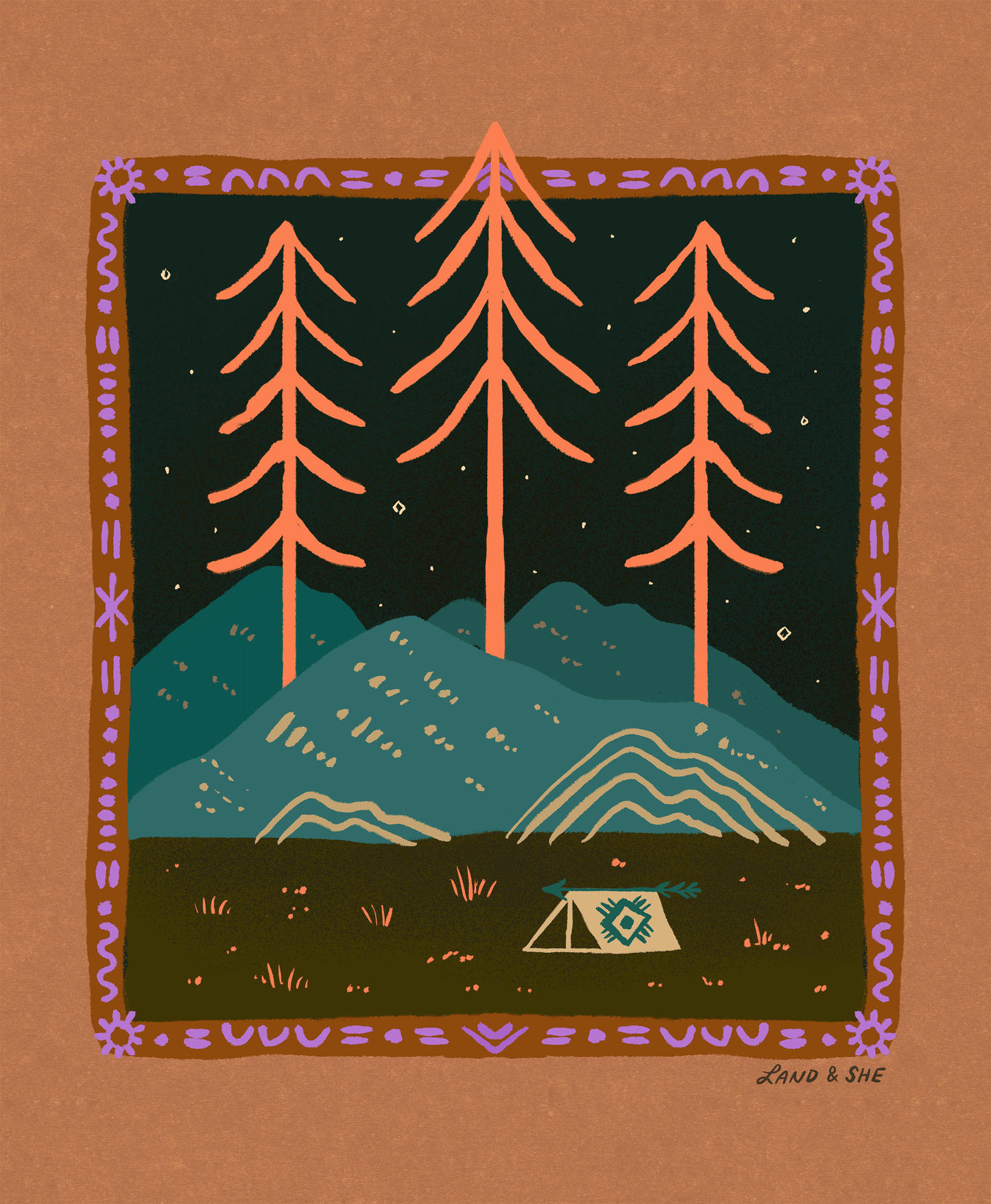 Summer Camping: 8x10