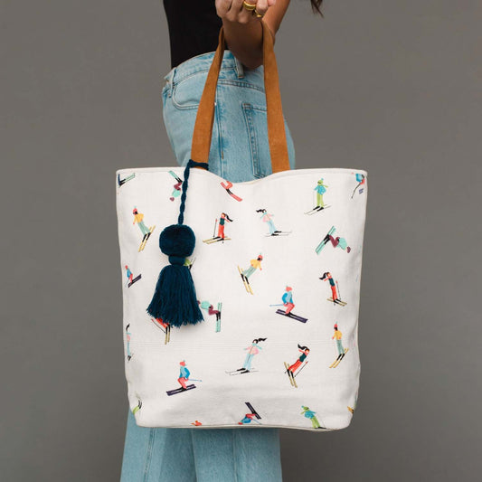 Skiing People Tote