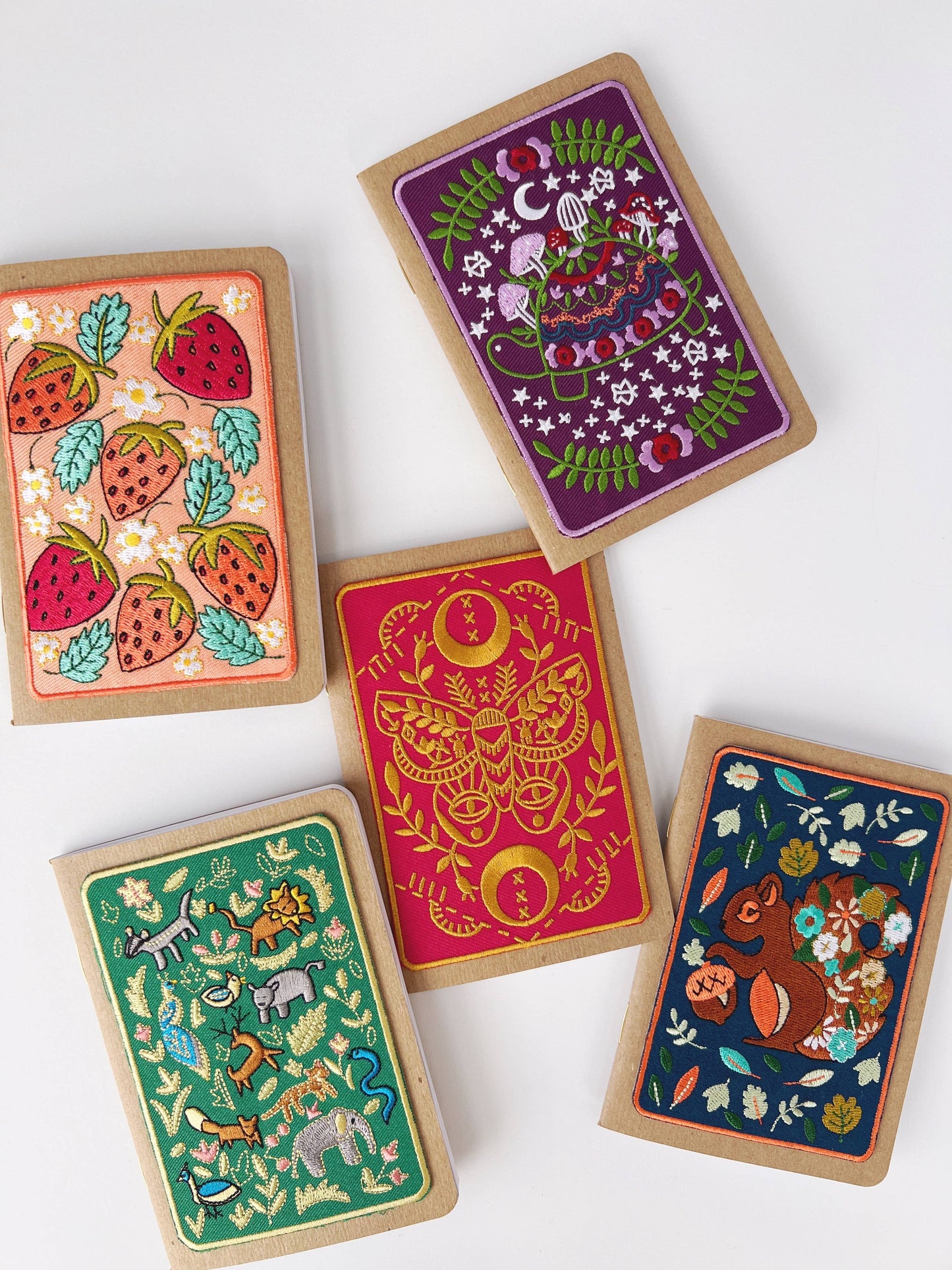 Mythic Moth Embroidered Pocket notebook