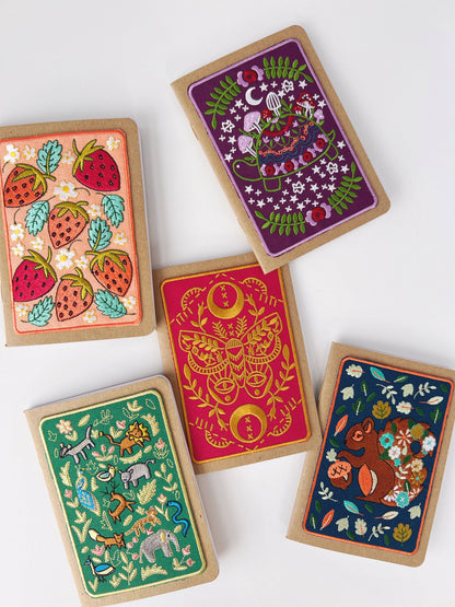 Mythic Moth Embroidered Pocket notebook