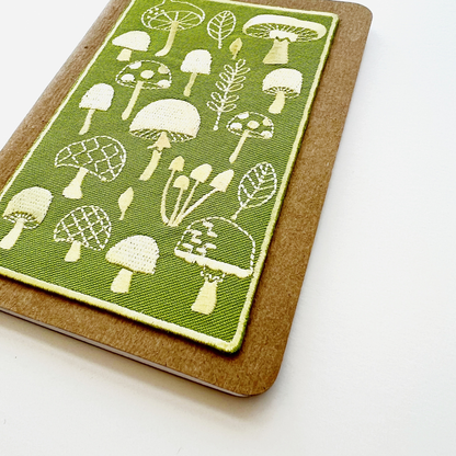 Mushrooms Embroidery Pocket Notebook