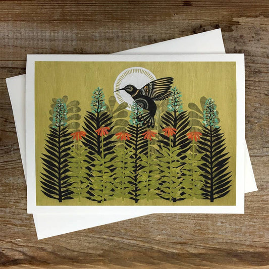 Glinting Through The Garden - Greeting Card