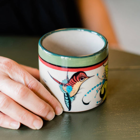 Wild Bird Handleless Mug/ Planter