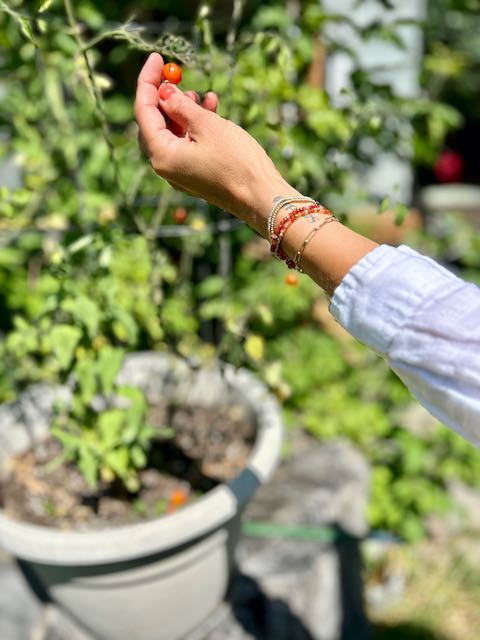 Carnelian with Gold or Silver Stretchy Gemstone Wrap Bracelet