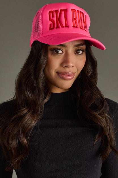 Pink Ski Bum Trucker Hat