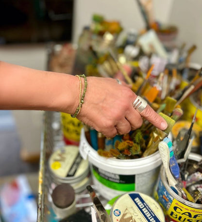 Jade with Gold or Silver Stretchy Gemstone Wrap Bracelet