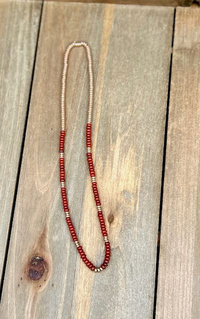 Red Jasper Stretchy Boho Gemstone Necklace