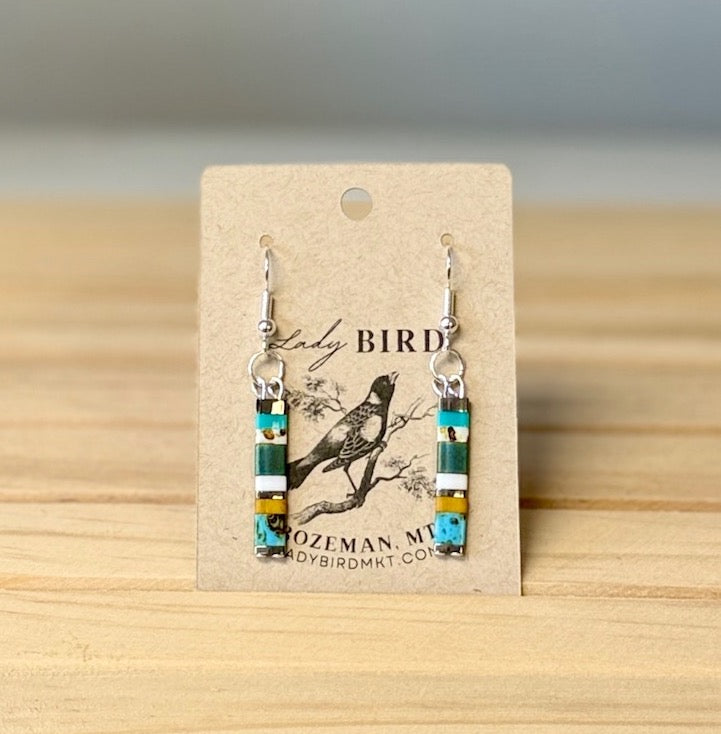 Wild at Heart Tila Bead Dangle Earrings | Handmade Boho Jewelry