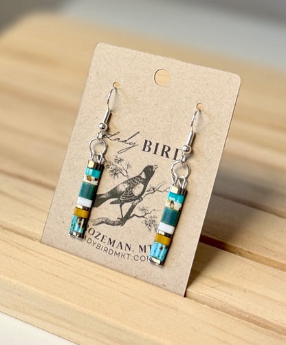 Wild at Heart Tila Bead Dangle Earrings | Handmade Boho Jewelry