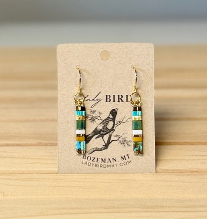 Wild at Heart Tila Bead Dangle Earrings | Handmade Boho Jewelry