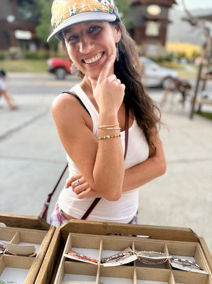 Bright Harvest Sunset Tila Bead Bracelet Set | Handmade Stretchy Boho Wrap Set