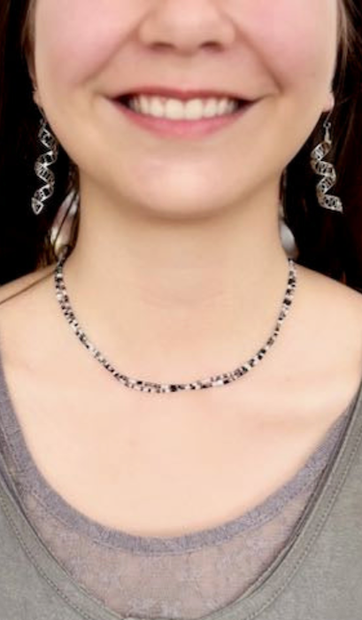 Midnight Shimmery Black & Seed Bead Bracelet/Necklace - Gold or Silver