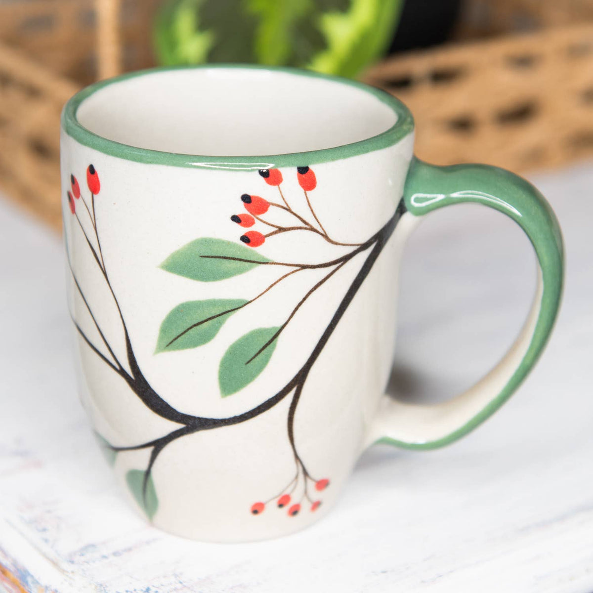 Ceramic Cardinal Latte Coffee Mug