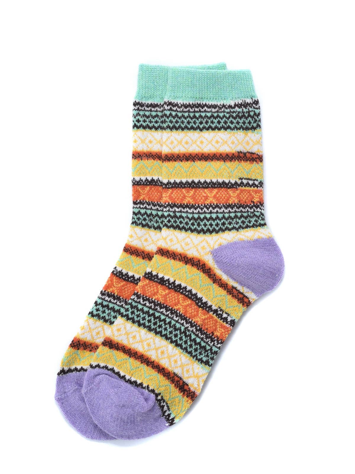 Rufia - 5 Pairs Bohemian Style Wool-Blend Socks