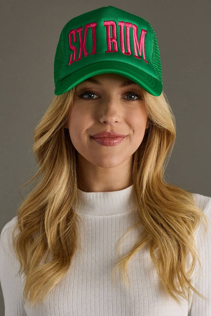 Green Ski Bum Trucker Hat