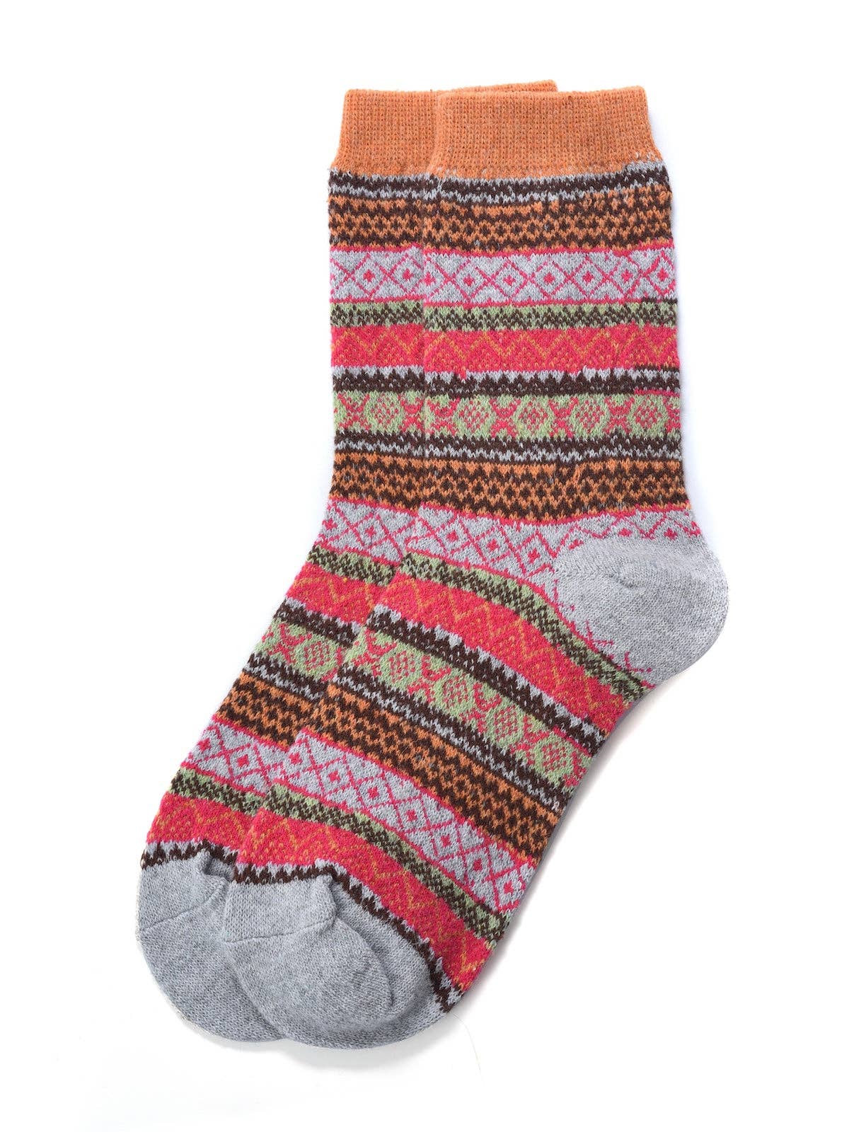 Rufia - 5 Pairs Bohemian Style Wool-Blend Socks