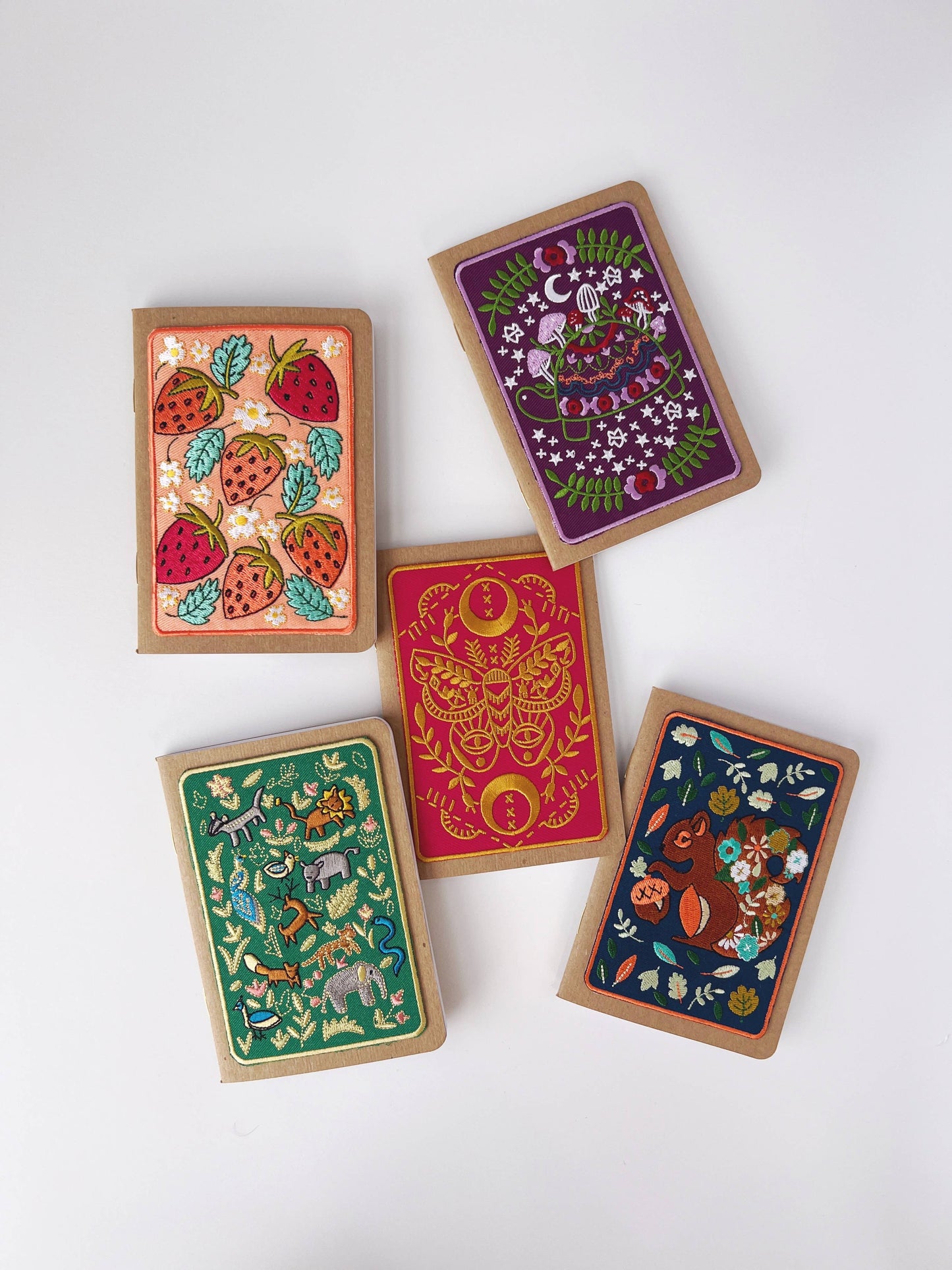 Mythic Moth Embroidered Pocket notebook