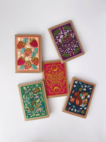 Mythic Moth Embroidered Pocket notebook