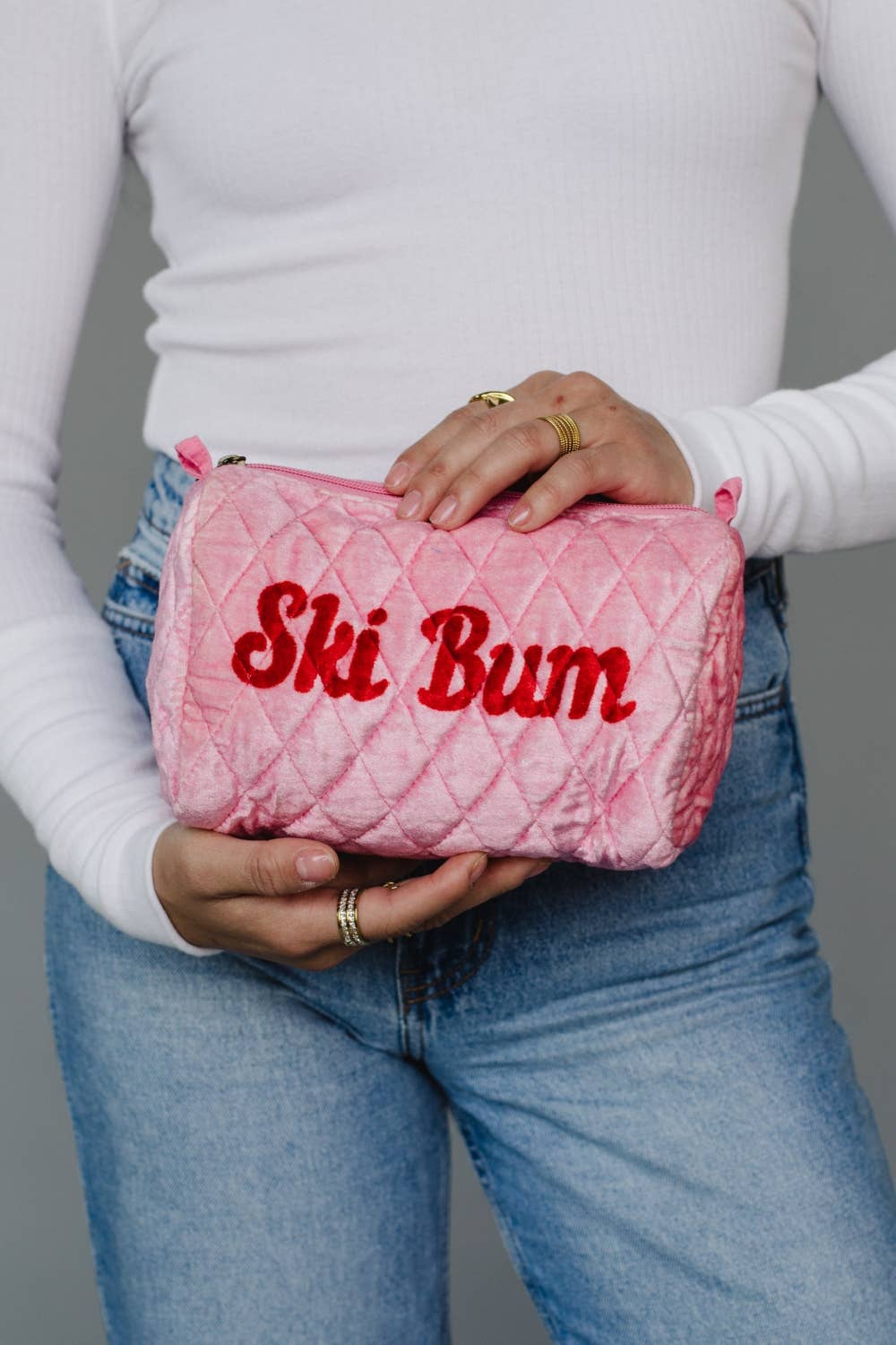 Pink & Red Ski Bum Travel Pouch