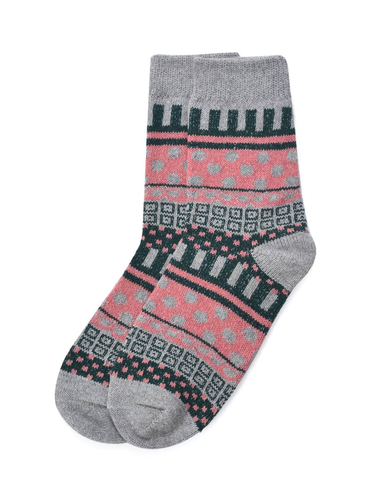 Rufia - 5 Pairs Bohemian Wool-Blend Socks Set: 7028 / ONE SIZE