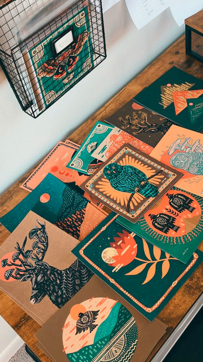 A-Frame Cabin On Tree Stump: 8x10