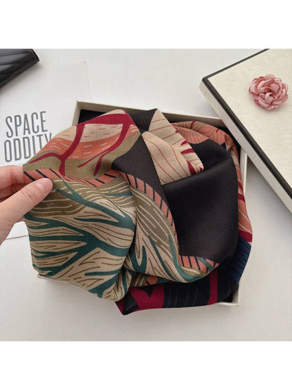 Scarvii - Abstract Botanical Patchwork Scarf: Yellow