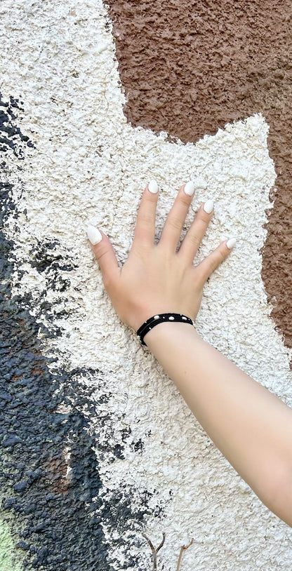 Matte Black 2-in-1 Seed Bead & Freshwater Pearl Bracelet/Necklace